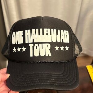 One Hallelujah Tour Black Mesh trucker Hat